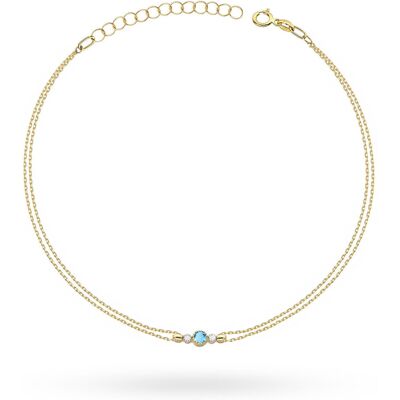 Inny producent Bransoletka Topaz 0,15ct żółte złoto pr. 585 Inny producent Bransoletka Topaz 0,15ct żółte złoto pr. 585