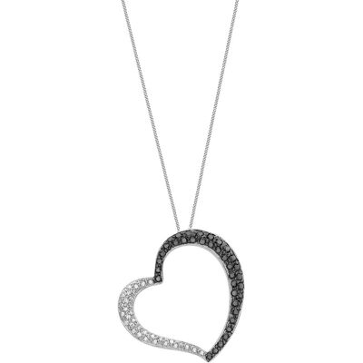 brak danych Carissima Gold Necklace White Gold 9ct Black White Diamond 1.12ct Heart Pendant brak danych Carissima Gold Necklace White Gold 9ct Black White Diamond 1.12ct Heart Pendant