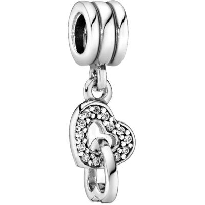 Charms Pandora Zawieszka Nierozłączne serca 791242CZ Charms Pandora Zawieszka Nierozłączne serca 791242CZ