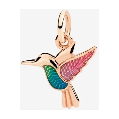 Ciondolo colibrì in oro rosa 9K e smalto perlato Adulto unisex DODO World Plain DMC5008_COLIB_EMX9R Ciondolo colibrì in oro rosa 9K e smalto perlato Adulto unisex DODO World Plain DMC5008_COLIB_EMX9R