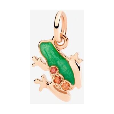 Ciondolo rana in oro rosa 9K e smalto perlato verde Adulto unisex DODO Nature DMC5004_FROGX_VZO9R Ciondolo rana in oro rosa 9K e smalto perlato verde Adulto unisex DODO Nature DMC5004_FROGX_VZO9R