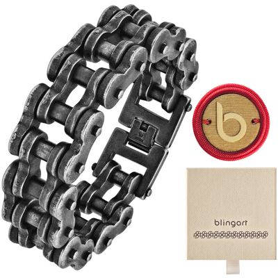 Inny producent Czarna bransoletka łańcuch motocyklowy MOTO CHAIN Inny producent Czarna bransoletka łańcuch motocyklowy MOTO CHAIN