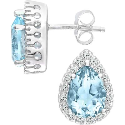 brak danych Diamant Exquis Kolczyki Łezki Białe Złoto 9ct 375 Topaz Diamenty brak danych Diamant Exquis Kolczyki Łezki Białe Złoto 9ct 375 Topaz Diamenty