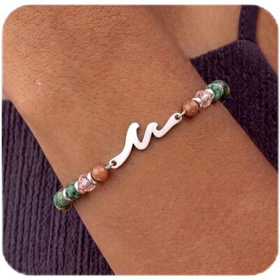 Inny producent Dochais Bransoletka damska z kamienia naturalnego Kolorowa bransoletka ze stali nierdzewnej Regulowane srebrne bransoletki wyrafinowane boho biżuter.. Inny producent Dochais Bransoletka damska z kamienia naturalnego Kolorowa bransoletka ze stali nierdzewnej Regulowane srebrne bransoletki wyrafinowane boho biżuter..