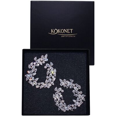 KOKONET Duże efektowne kolczyki swarovski ślubne specjalna okazja wesele prezent KOKONET Duże efektowne kolczyki swarovski ślubne specjalna okazja wesele prezent