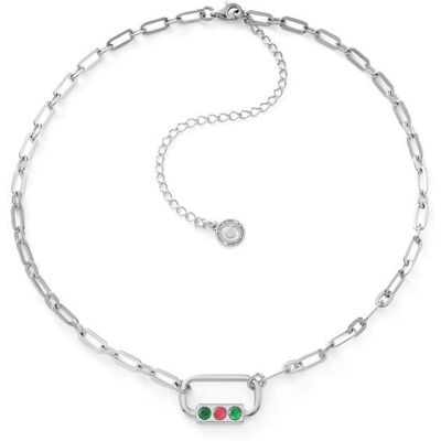 GIORRE Geometryczny naszyjnik choker prostokąt z kamieniami naturalnymi : Kamień naturalny - płaski spód - Mix - neonowy róż, zielony ciemny jadeit, Srebro.. GIORRE Geometryczny naszyjnik choker prostokąt z kamieniami naturalnymi : Kamień naturalny - płaski spód - Mix - neonowy róż, zielony ciemny jadeit, Srebro..