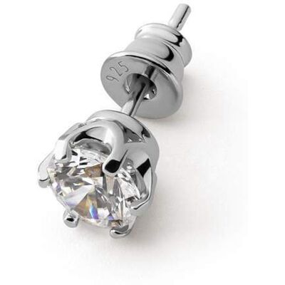 GIORRE Kolczyk męski / damski z białą cyrkonią Swarovski 6mm, srebro 925 : Srebro - kolor pokrycia - Pokrycie platyną GIORRE Kolczyk męski / damski z białą cyrkonią Swarovski 6mm, srebro 925 : Srebro - kolor pokrycia - Pokrycie platyną