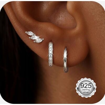 Inny producent KOLCZYKI 3 PARY ZŁOTE SREBRNE PIERCING HELIX TRAGUS DAMSKIE HIPOALERGICZNE Inny producent KOLCZYKI 3 PARY ZŁOTE SREBRNE PIERCING HELIX TRAGUS DAMSKIE HIPOALERGICZNE