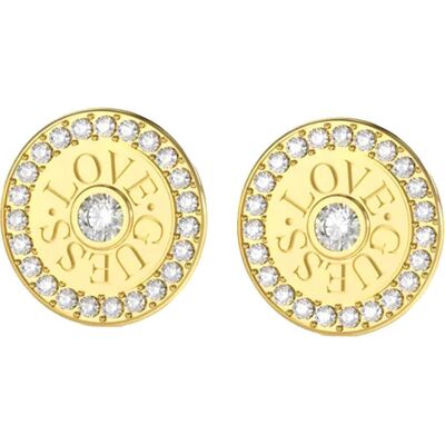 Kolczyki GUESS kółka zdobione cyrkoniami na sztyfcie LOVE GUESS STUD Kolczyki GUESS kółka zdobione cyrkoniami na sztyfcie LOVE GUESS STUD