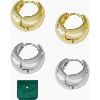 Inny producent KOLCZYKI KREOLKI ZESTAW 2 PARY 18MM SREBRNE ZLOTE HIPOALERGICZNE Inny producent KOLCZYKI KREOLKI ZESTAW 2 PARY 18MM SREBRNE ZLOTE HIPOALERGICZNE
