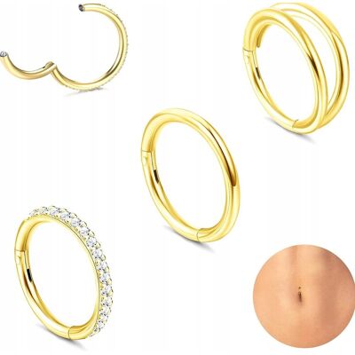 Inny producent KOLCZYKI PIERCING 3 SZTUKI 16 MM STAL CHIRURGICZNA ZŁOTE SREBRNE BŁYSZCZĄCE Inny producent KOLCZYKI PIERCING 3 SZTUKI 16 MM STAL CHIRURGICZNA ZŁOTE SREBRNE BŁYSZCZĄCE