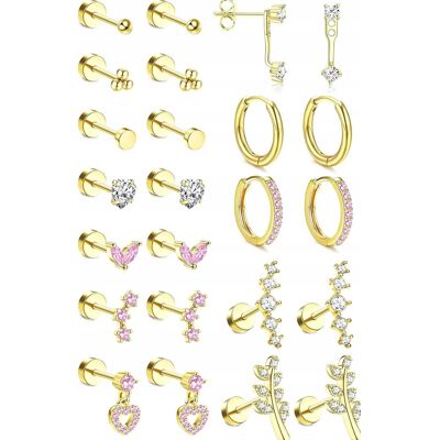 Inny producent KOLCZYKI PIERCING ZESTAW 12 PAR 20G STAL CHIRURGICZNA HIPOALERGICZNE Inny producent KOLCZYKI PIERCING ZESTAW 12 PAR 20G STAL CHIRURGICZNA HIPOALERGICZNE