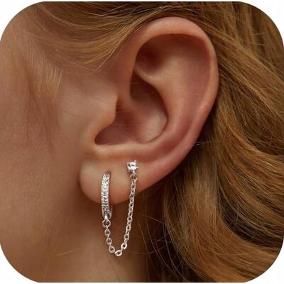 Inny producent KOLCZYKI PODWÓJNE POZŁACANE SREBRO KREOLE ZŁOTE SREBRNE PIERCING BIŻUTERIA Inny producent KOLCZYKI PODWÓJNE POZŁACANE SREBRO KREOLE ZŁOTE SREBRNE PIERCING BIŻUTERIA