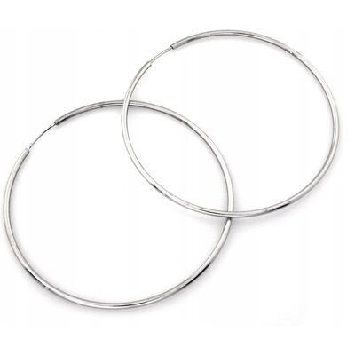Lovrin Kolczyki srebrne 925 duże koła 60mm idelane na prezent 3.08g dla kobiety Lovrin Kolczyki srebrne 925 duże koła 60mm idelane na prezent 3.08g dla kobiety
