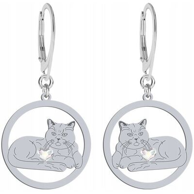 Radziszewska Kolczyki Srebrne British Shorthair Cat 925 Kobieta Biżuteria Prezent GRAWER Radziszewska Kolczyki Srebrne British Shorthair Cat 925 Kobieta Biżuteria Prezent GRAWER