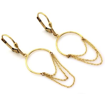 Lovrin Kolczyki złote 585 wiszące eleganckie efektowne modne 2.05g Lovrin Kolczyki złote 585 wiszące eleganckie efektowne modne 2.05g