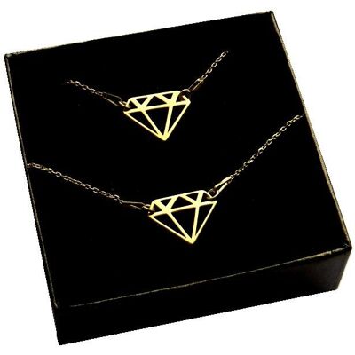 Inny producent Komplet DIAMENT srebro pozłacane 24K Inny producent Komplet DIAMENT srebro pozłacane 24K