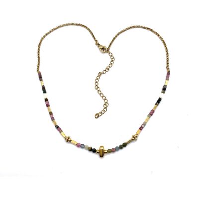 Alice Jo Krótki naszyjnik choker z turmalinu Alice Jo Krótki naszyjnik choker z turmalinu