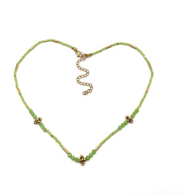 Alice Jo Krótki naszyjnik choker z zielonego jadeitu Alice Jo Krótki naszyjnik choker z zielonego jadeitu