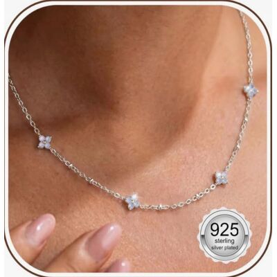 ŁAŃCUSZEK NASZYJNIK DAMSKI ZŁOCONY CYRKONIE OPAL PERŁY MODNY CHOKER ŁAŃCUSZEK NASZYJNIK DAMSKI ZŁOCONY CYRKONIE OPAL PERŁY MODNY CHOKER