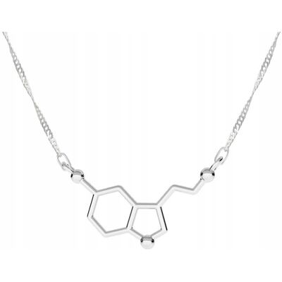 LAREZO Łańcuszek srebrny naszyjnik 925 Wzór Serotonina LAREZO Łańcuszek srebrny naszyjnik 925 Wzór Serotonina