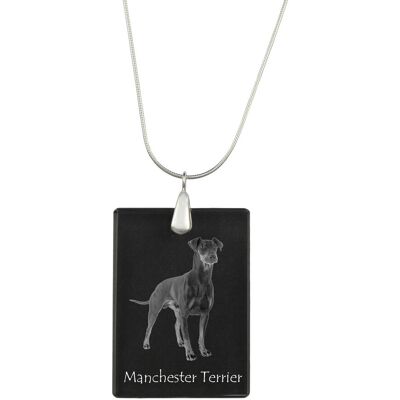 Manchester Terrier - Kryształowa Zawieszka Z Psem, Srebrny Naszyjnik Ze Zdjęciem, Personalizowany Wisiorek Marki Art-Dog Manchester Terrier - Kryształowa Zawieszka Z Psem, Srebrny Naszyjnik Ze Zdjęciem, Personalizowany Wisiorek Marki Art-Dog