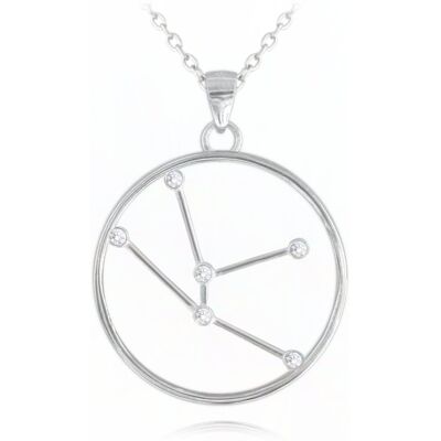 MINET Srebrny naszyjnik Stars Zodiac BYK Czech Crystal MINET Srebrny naszyjnik Stars Zodiac BYK Czech Crystal