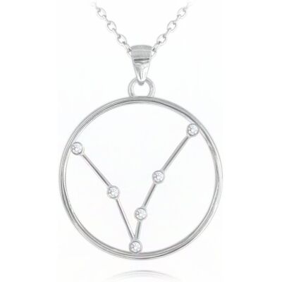 MINET Srebrny naszyjnik Stars Zodiac RYBY Czech Crystal MINET Srebrny naszyjnik Stars Zodiac RYBY Czech Crystal