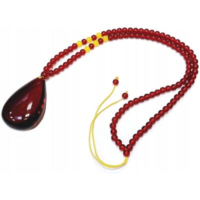 Oldwatches Naszyjnik Amulet Przywieszka Wisiorek - Naturalny Bursztyn Czerwony -Kropla Oldwatches Naszyjnik Amulet Przywieszka Wisiorek - Naturalny Bursztyn Czerwony -Kropla