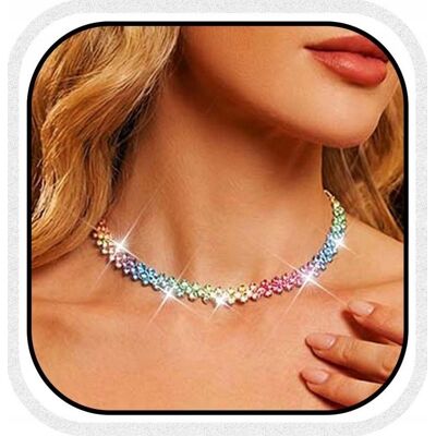 Inny producent NASZYJNIK CHOKER ZŁOTY KRYSZTAŁ BŁYSZCZĄCY DLA KOBIET MODNA BIŻUTERIA Inny producent NASZYJNIK CHOKER ZŁOTY KRYSZTAŁ BŁYSZCZĄCY DLA KOBIET MODNA BIŻUTERIA