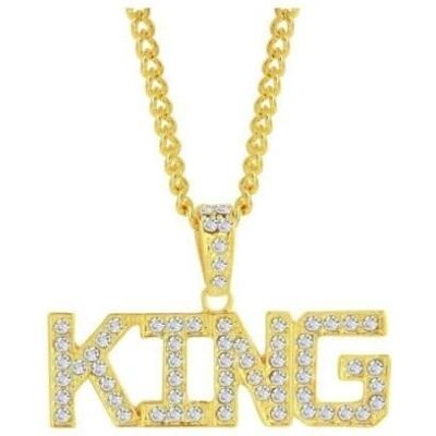 Inny producent Naszyjnik - King - GENERIC - Żółty - 2 lata gwarancji - zawieszka KING wysadzana kryształkami Inny producent Naszyjnik - King - GENERIC - Żółty - 2 lata gwarancji - zawieszka KING wysadzana kryształkami