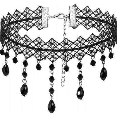 Inny producent NASZYJNIK KORONKA GOTYCKA CZARNA AKSAMIT REGULOWANY CHOKER BIŻUTERIA Inny producent NASZYJNIK KORONKA GOTYCKA CZARNA AKSAMIT REGULOWANY CHOKER BIŻUTERIA