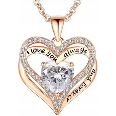 Inny producent Naszyjnik Różowe Złoto Serce I Love You Biała Cyrkonia Stal Szlachetna Inny producent Naszyjnik Różowe Złoto Serce I Love You Biała Cyrkonia Stal Szlachetna
