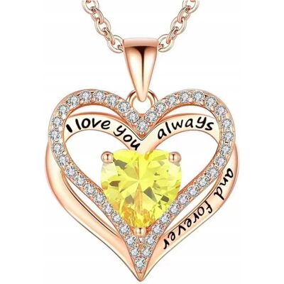 Inny producent Naszyjnik Różowe Złoto Serce I Love You Cytryn Cyrkonie Stal Szlachetna Inny producent Naszyjnik Różowe Złoto Serce I Love You Cytryn Cyrkonie Stal Szlachetna