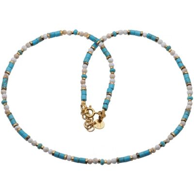 Skorulski Jewellery Naszyjnik - Turkus, Howlit, Hematyt i srebro złocone Skorulski Jewellery Naszyjnik - Turkus, Howlit, Hematyt i srebro złocone