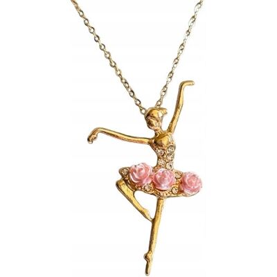 Inny producent Naszyjnik Wisiorek z Baletnicą Ballerina Baletnica Diamentowa Złota Prezent Inny producent Naszyjnik Wisiorek z Baletnicą Ballerina Baletnica Diamentowa Złota Prezent