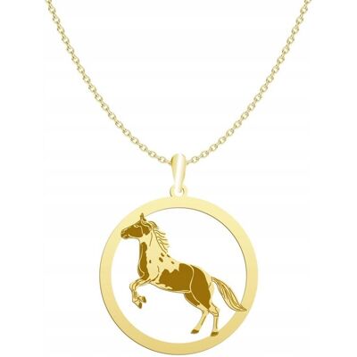 Radziszewska Naszyjnik Złoty Koń American Paint Horse 925 Biżuteria Łańcuszek GRAWER Radziszewska Naszyjnik Złoty Koń American Paint Horse 925 Biżuteria Łańcuszek GRAWER