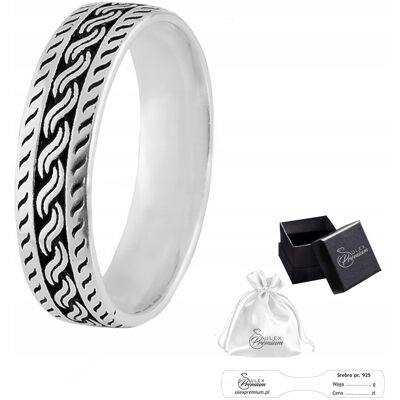 ulex premium Obrączka Srebro pr. 925 Elegancka z Dekoracyjnym Wzorem dla Niej r. 25 ulex premium Obrączka Srebro pr. 925 Elegancka z Dekoracyjnym Wzorem dla Niej r. 25