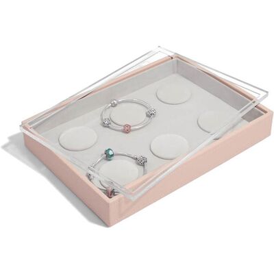 Organizer Na 6 Bransoletek Charms + Pokrywka (Różowy) Classic Stackers Organizer Na 6 Bransoletek Charms + Pokrywka (Różowy) Classic Stackers