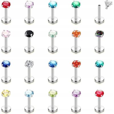 Inny producent PIERCING 20 SZTUK KULKA CHRZĄSTKA STAL CHIRURGICZNA KOLCZYKI KOMPLET Inny producent PIERCING 20 SZTUK KULKA CHRZĄSTKA STAL CHIRURGICZNA KOLCZYKI KOMPLET