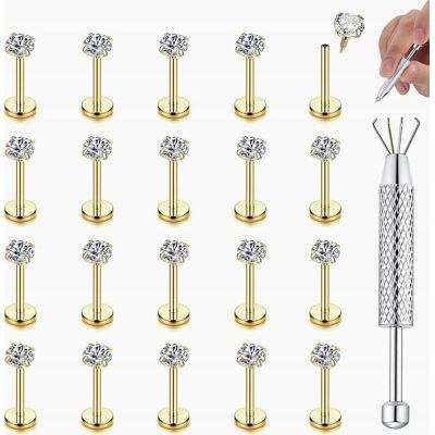 Inny producent PIERCING 20 SZTUK LABRET KULKA STAL CHIRURGICZNA TRAGUS HELIX 10MM Inny producent PIERCING 20 SZTUK LABRET KULKA STAL CHIRURGICZNA TRAGUS HELIX 10MM
