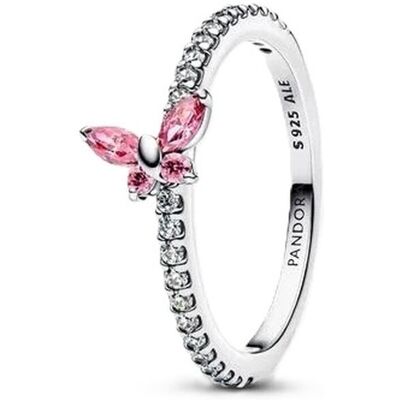 Pierścionek Damski Pandora 194269C02-54 14 Srebrzysty Różowy Pierścionek Damski Pandora 194269C02-54 14 Srebrzysty Różowy