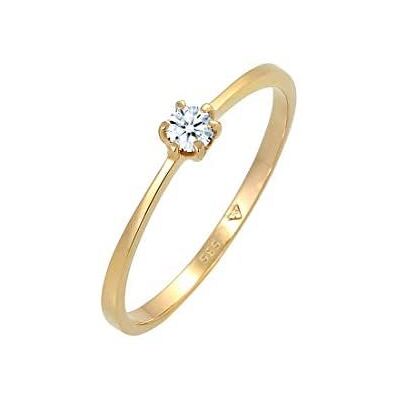 Inny producent Pierścionek obrączka Diamore Ladies' 585 Yellow Gold Diamond Ring (0.1 Carat) Brilliant Cut, White 54 cm Inny producent Pierścionek obrączka Diamore Ladies' 585 Yellow Gold Diamond Ring (0.1 Carat) Brilliant Cut, White 54 cm