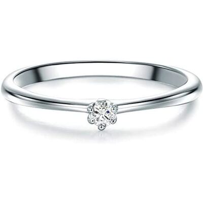 Inny producent Pierścionek obrączka Tresor 1934 Female 925/- Sterling Silver Brilliant cut Zirconia Solitaire Ring Size 56 Inny producent Pierścionek obrączka Tresor 1934 Female 925/- Sterling Silver Brilliant cut Zirconia Solitaire Ring Size 56