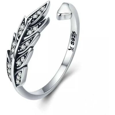 Bamoer Pierścionek srebrny 925 Pióro 3D na prezent do Pandora Apart Bamoer Pierścionek srebrny 925 Pióro 3D na prezent do Pandora Apart