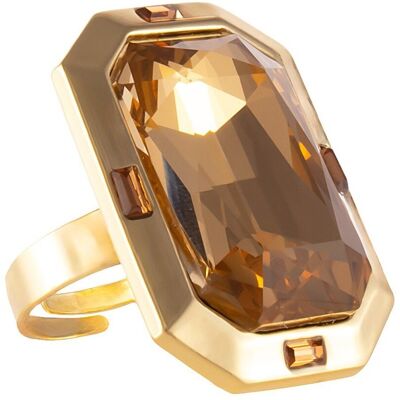 Colibra Pierścionek Z Dużym Kamieniem I Mniejszymi Kryształkami Preciosa (R25/jes/37au) Colibra Pierścionek Z Dużym Kamieniem I Mniejszymi Kryształkami Preciosa (R25/jes/37au)