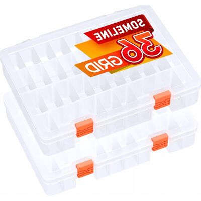 Inny producent Pudełka 5 sztuk przezroczyste plastikowe z przegródkami na biżuterię Inny producent Pudełka 5 sztuk przezroczyste plastikowe z przegródkami na biżuterię