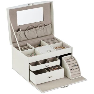 RELAXDAYS Pudełko na biżuterię z lusterkiem organizer kosmetyczny szkatułka A107 RELAXDAYS Pudełko na biżuterię z lusterkiem organizer kosmetyczny szkatułka A107