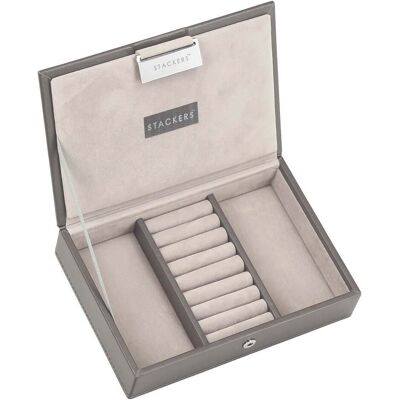 Pudełko na biżuterię z pokrywką (brązowoszary) Mini Classic Stackers Pudełko na biżuterię z pokrywką (brązowoszary) Mini Classic Stackers