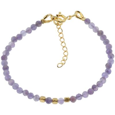 Skorulski Jewellery, Bransoletka regulowana, Ametyst fasetowane kulki i srebro złocone Skorulski Jewellery, Bransoletka regulowana, Ametyst fasetowane kulki i srebro złocone